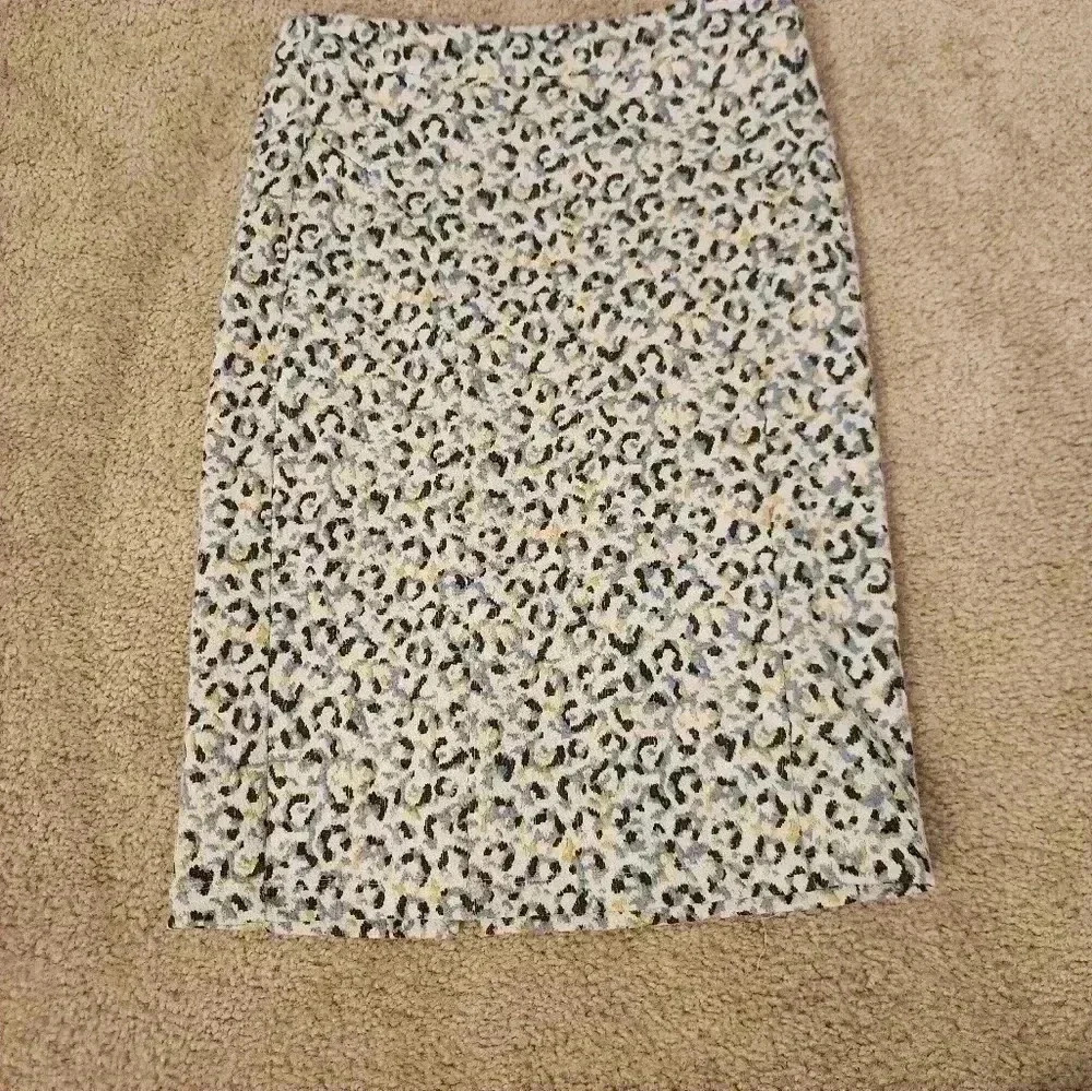 Anthro Maeve Leopard Jacquard Pencil Skirt Size‎ S Buisness Casual #R420
